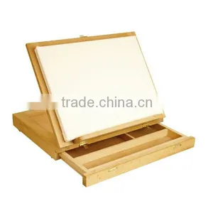 Made in China Unfinished Handmade Beech Wooden Desk Sketch Box Easel thumbnail-1