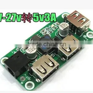 3 Output Ports USB 5V 3A dc dc Step Down Power Supply Modules 8V 10V 12V 14V 15V 18V 20V to 5V 3A Mobile Phone Battery Charger thumbnail-1