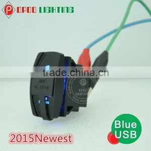 New Design Dual Car Usb Charger,12V Blue Dual Car Usb Charger thumbnail-2