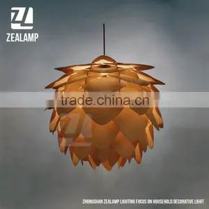 Modern Artichoke Lighting Crimean Pine Cone Wooden Pendant Lamp 403P-B01/02/03 thumbnail-1