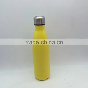 500ml Stainless Steel Bottle Yellow Painting Insulated Bottle/ Vacuum Water Drinking Bottle thumbnail-1
