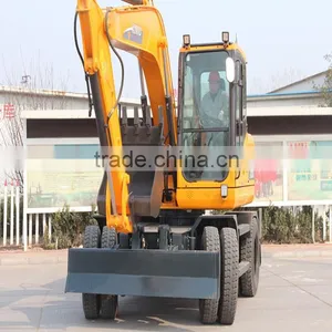 XINIU SMALL MINI WHEEL EXCAVATOR X120-L thumbnail-3
