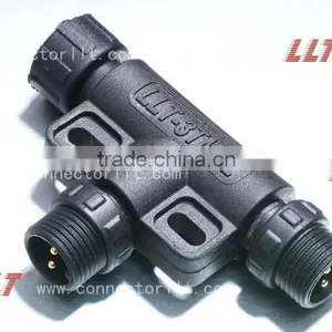 LLT Easy Installable M12 Series T Connector Outdoor Lighting Electrical Tee Connector thumbnail-3
