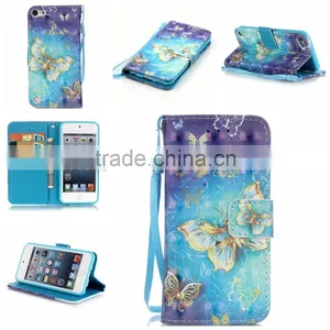 Cute Book Style Stand Leather Wallet Bag Case for IPod Touch 5 thumbnail-1