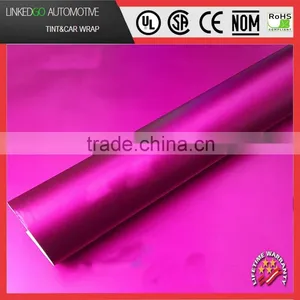 Matte Metallic Wrap 1.52*20M Matte Pink Metallic Vinyl Wrap for Auto Decals Ice Vinyl Film thumbnail-1