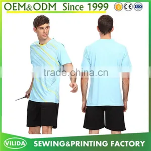 Cheap Price Sublimation Badminton Sport Wear Top Quality Dry Fit Badminton Jersey thumbnail-2