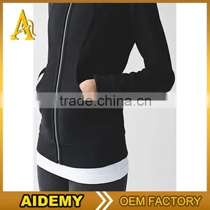 Custom Black Zipper up Sports Wear Manufacturer Plain Slim Fit Hoodies thumbnail-6