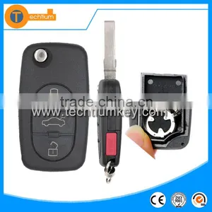 Modified Folding Flip Car Remote Key Cover Case Shell Cover Fob Blanks Wholesale With Logo Key for vw Jetta Bora Santana thumbnail-1