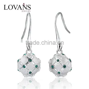 New Design Crystal Drop Dangle Silver Earring thumbnail-1