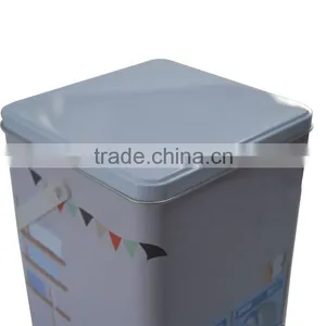 Plastic Handle Custom Washing Powder Storage Tin Box/Laundry Machine Shaped washing Powder Tin Container Metal Storage Box thumbnail-3
