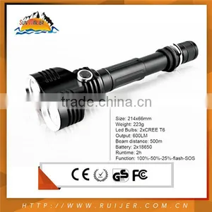 Two Head Two Bulbs Strong Light Flashlight thumbnail-1