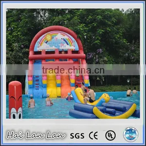2015 Hot Sale Bulk Plastic Balls Water Slide Inflatable for Children thumbnail-1
