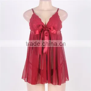 Top Sell Wholesale Fashion Girls Mini Babydoll Nightwear Lingerie Sexy Babydoll thumbnail-3