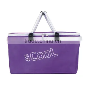 Fruits Wine Food Bag, Canvas Holiday Camping Travel Bag, Insulated Thermal Food Carry Bag thumbnail-2