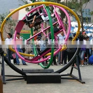 Thrilling Amusement Park Equipment Human Gyroscope Three Dimensional Space Ring Rides thumbnail-3