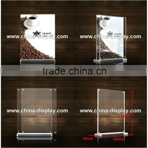 Acrylic Material Double Sided Print Menu Holder Sign Holder thumbnail-1