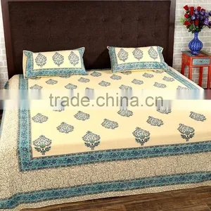 High Quality Bedding Set 100% Cotton Fabric Flower Hand Made Bed Sheet Fabric thumbnail-1