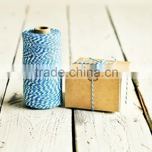 240 Yards Spool Baker's Twine in Blue Stripe- 240 Yards - Fourth of July Nautical Boy String Cord Ribbon Gift Wrapping Packaging thumbnail-1