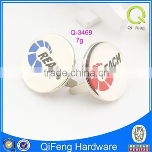 Q-3469 Custom Metal Label Samll Round Logo thumbnail-1