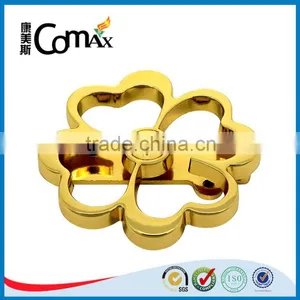 Gold Flower Shape Fashion Metal Handbag Lock thumbnail-2