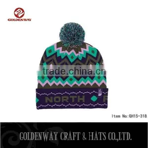 2016 New Design Latest Fashion Head Wear Knitting Winter Beanie Hat Man thumbnail-1
