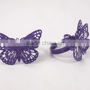 2016 New Butterfly Paper Wedding Party Napkin Ring Serviette Table Decor thumbnail-6