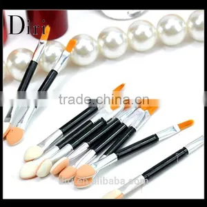 Plastic Handle Lip Brush Applicator Double Ended Disposable Eye Shadow Brush Wholesale thumbnail-1