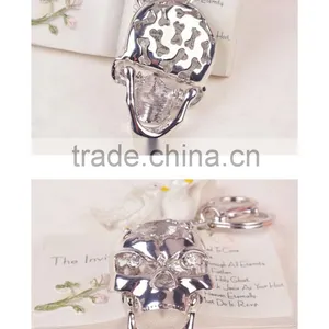 Wedding & Events Rhinestone Pirate Skull Key Chain Diamond Ring Keyring thumbnail-4
