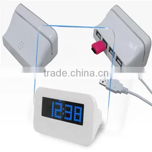 Fancy Digital Projcetor Alarm Clock Led Alarm Clock With Usb Port thumbnail-5