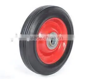 10inch Solid Wheel With Metal Rim 10''*2.5'' Rubber Wheel Toy Cart Wheel thumbnail-1