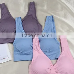 2015 Seamless Mutiple Colors Comfortable Yoga /sports Bra With Padding 1 Set (3pcs) thumbnail-3