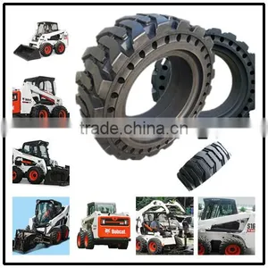 Hot China Bobcat Skid Steer Loader Solid Tire 12-16.5 With Wheel thumbnail-1