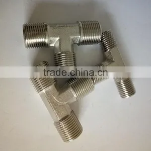 BSP,NPT,thread Male ,3 Way ,forged T-type Brass Connector,manifold Connector 1/8 thumbnail-2