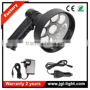 Aluminum Alloy Head CREE 27W LED Rechargeable Handheld Spotlight Fox Lamping Security Torch 2200lm thumbnail-1