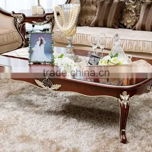 Antique Living Room Solid Wood Coffee Table thumbnail-1