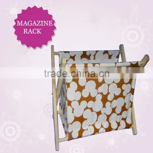 Customed Color and Size Paulownia Wooden Magazine Rack, Newspaper Basket, Magazine File/spice Rack thumbnail-6