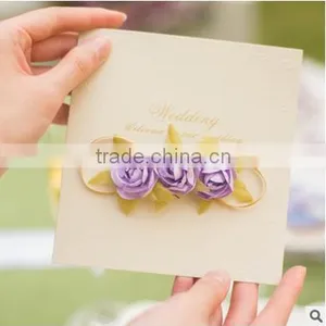 Customized Wedding Invitation Card With Flower Decoration thumbnail-3