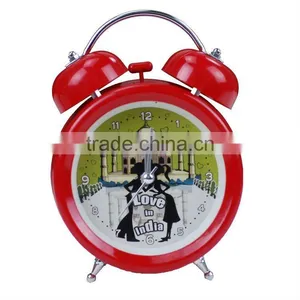 Romantic Kiss Large Twin Bell Alarm Clock thumbnail-1