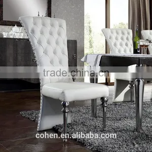 Unique Design Armless Dinning Room Furniture Calabash Stainless Steel Legs Dinning Chair thumbnail-4