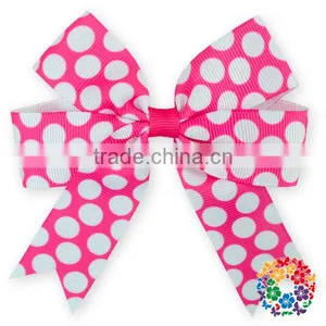Blue Heart Pattern Grooming Bows Baby Kids Hair Ribbon Boutique Wholesale Style Hair Bows thumbnail-5