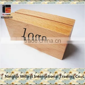 Rectangle Mini Wooden Base for Holding Chalkboard/calendar/menu/trophy thumbnail-5
