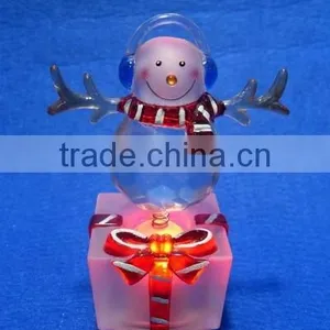 LED Color Changing Animated Acrylic Snowman thumbnail-2