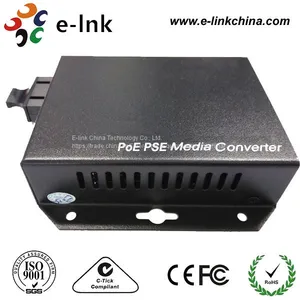 Напольный 10/100 Мбит/с быстрый Ethernet медиаконвертер с поддержкой технологии PoE-PSE на основе оптического волокна thumbnail-1