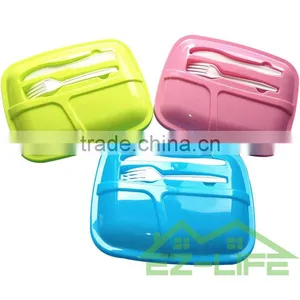 High Quality Meal Prep Premium Bento Lunch Box Containers- 3 Compartment Set With Lids Durable & Reusable for Kids and Adulte thumbnail-6