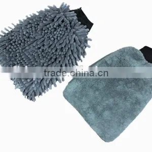 Chenille and Coral Flannel Car Wash Cleaning Waterproof Microfiber Gloves thumbnail-1
