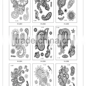 China Girl Body Art Black Color Temporary Tattoo Sticker For Sale T005-009 thumbnail-3