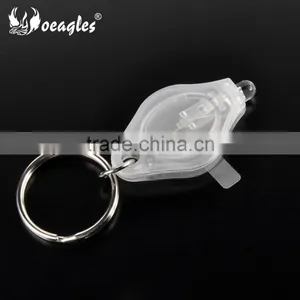 New Plastic LED Keychain White Light Keychain LED Light Promotion Gift LED Keyring With Insulation Layer China OEM Supplier thumbnail-1