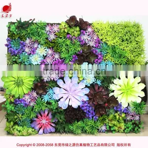 2015 Artificial Vertical Garden Wall Covering Artificial Succulents Plant Wall thumbnail-1