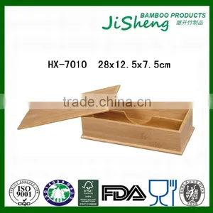 Environmental Friendly 2-Compartment Bamboo Tableware Box With Cover thumbnail-1