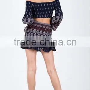 2017 Fashion OEM Two Piece Dress For Summer Skirt thumbnail-2